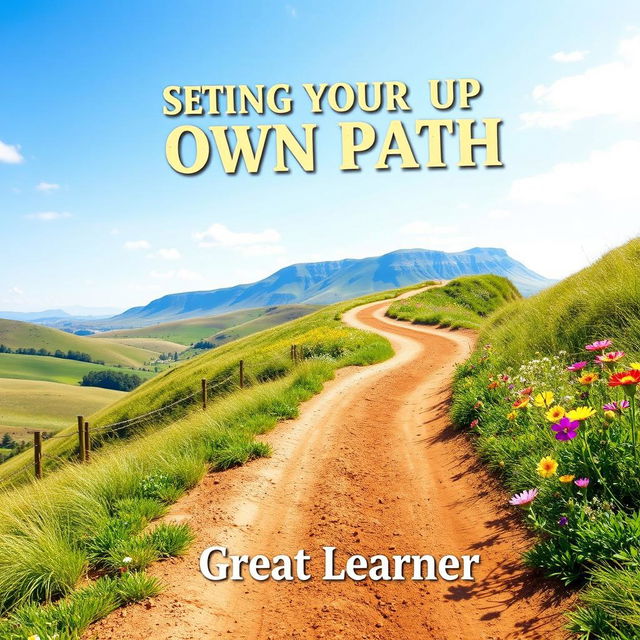 A visually appealing book cover for "Setting Your Own Path" by "Great Learner"