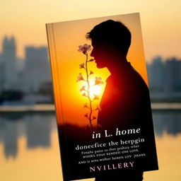A book cover featuring two figures standing apart but facing each other, their silhouettes framed against a soft, fading sunset