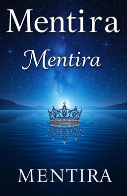 A captivating book cover design for a fantasy novel titled 'Mentira'