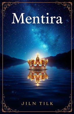 A captivating book cover design for a fantasy novel titled 'Mentira'