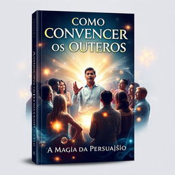 An engaging and visually striking book cover design for a book titled 'Como Convencer os Outros: A Magia da Persuasão'