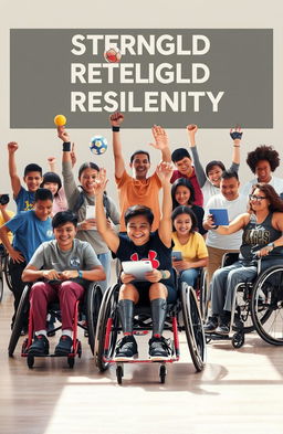 A visually powerful representation of strength and resilience in the disabled community, showcasing individuals engaged in various activities like sports, art, and technology