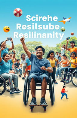 A visually powerful representation of strength and resilience in the disabled community, showcasing individuals engaged in various activities like sports, art, and technology