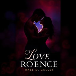 A captivating book cover design for a steamy romance novel, featuring a passionate couple locked in an intense embrace against a backdrop of dark, moody colors