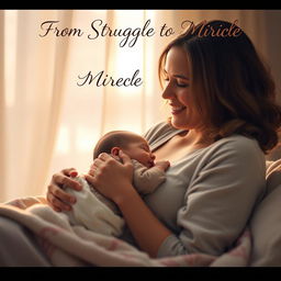 A heartfelt and emotional scene depicting a mother cradling her baby, radiating warmth and love