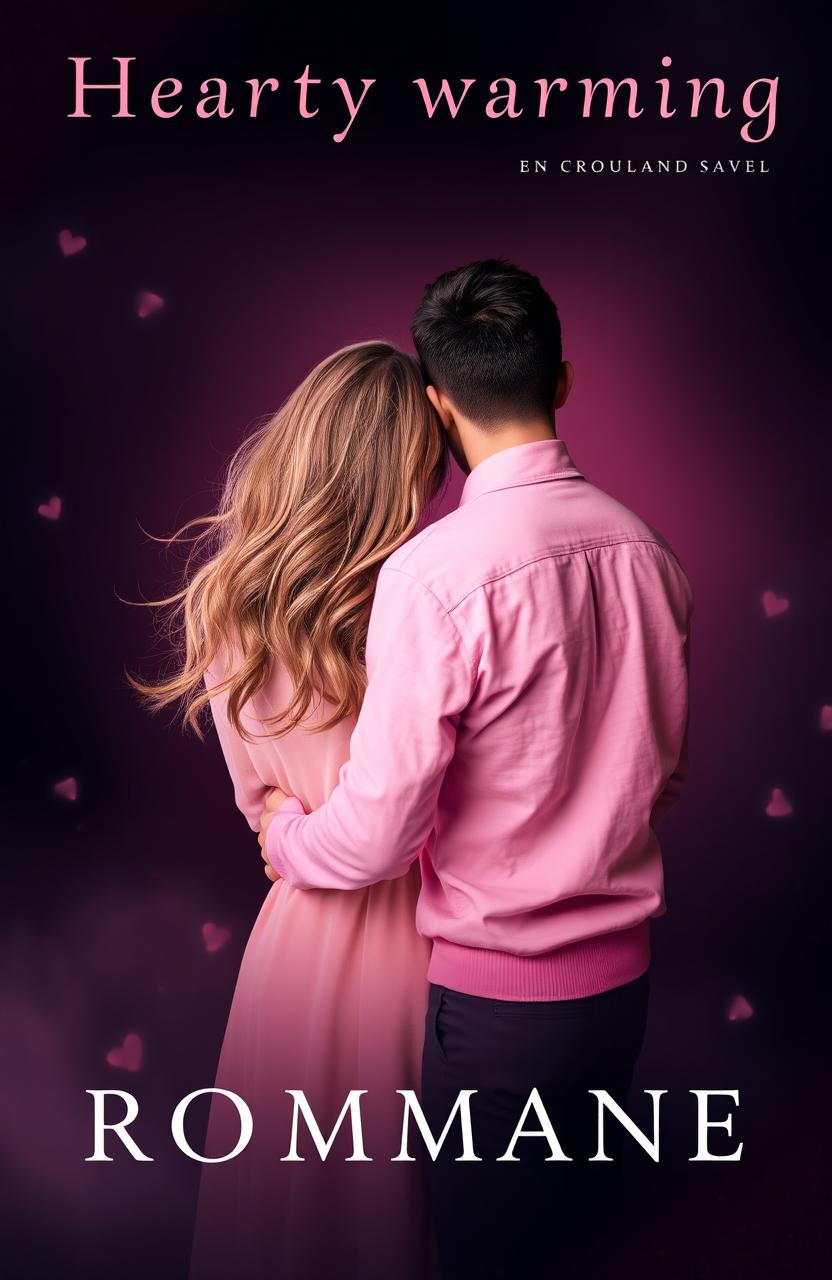 A heartwarming romance book cover featuring a couple in a back pose, their faces not visible, symbolizing intimacy and connection