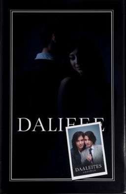 A visually striking book cover featuring a couple in the background, portrayed with a dark theme and rendered in a photorealistic style