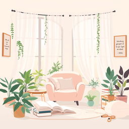 A visually striking illustration that captures the mental health aesthetic, combining elements of tranquility and self-care