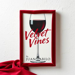 A captivating book cover for a murder mystery novel titled 'Velvet Vines' by Juan Pablo
