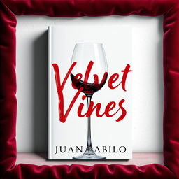 A captivating book cover for a murder mystery novel titled 'Velvet Vines' by Juan Pablo