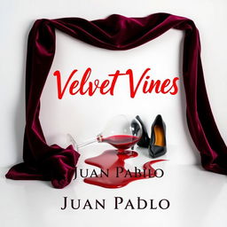 An intriguing novel cover for a murder mystery titled 'Velvet Vines' by Juan Pablo