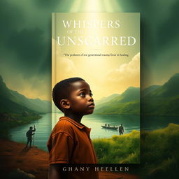A poignant book cover design for 'Whispers of the Unscarred'