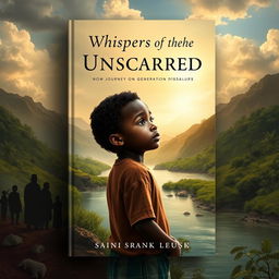 A poignant book cover design for 'Whispers of the Unscarred'
