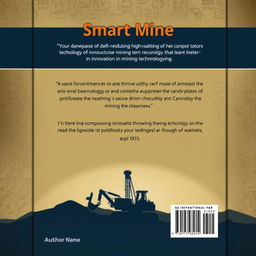 A visually striking book cover for the back of a book titled 'Smart Mine'