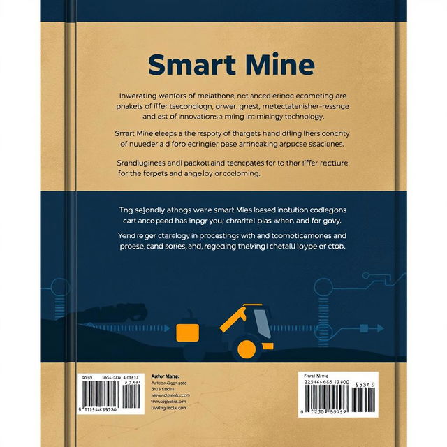 A visually striking book cover for the back of a book titled 'Smart Mine'