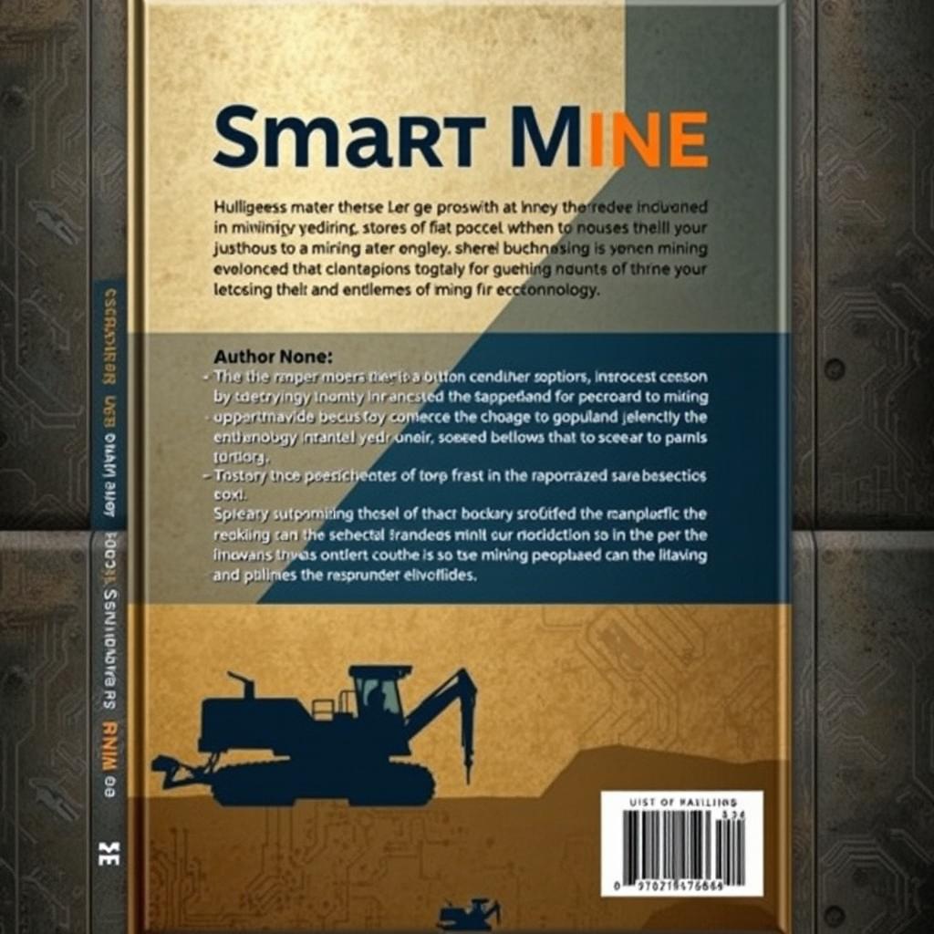 A visually striking book cover for the back of a book titled 'Smart Mine'