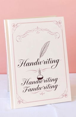 A beautifully designed handwriting book cover, featuring elegant calligraphy and ornate typography
