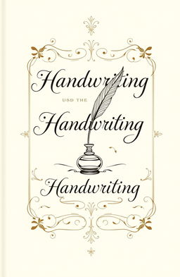 A beautifully designed handwriting book cover, featuring elegant calligraphy and ornate typography