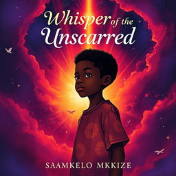 A mesmerizing book cover design for 'Whispers of the Unscarred' by Samkelo Mkhize