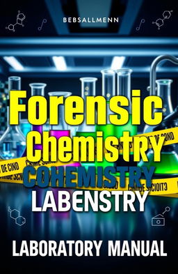 A visually striking cover design for a Forensic Chemistry Laboratory Manual