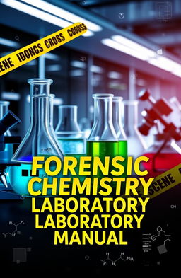 A visually striking cover design for a Forensic Chemistry Laboratory Manual