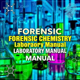 A visually engaging cover design for a Forensic Chemistry Laboratory Manual