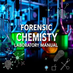 A visually engaging cover design for a Forensic Chemistry Laboratory Manual