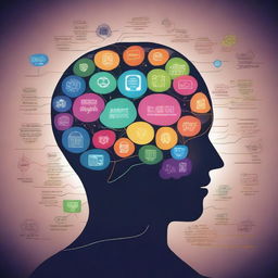 A conceptual image showing the positive impacts of language learning on brain function