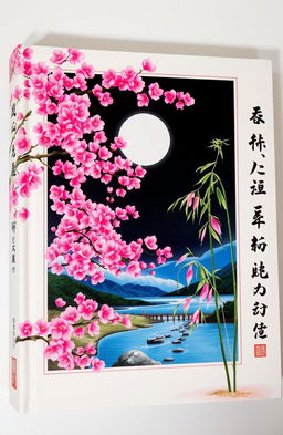 A beautifully illustrated book cover featuring a serene Japanese landscape