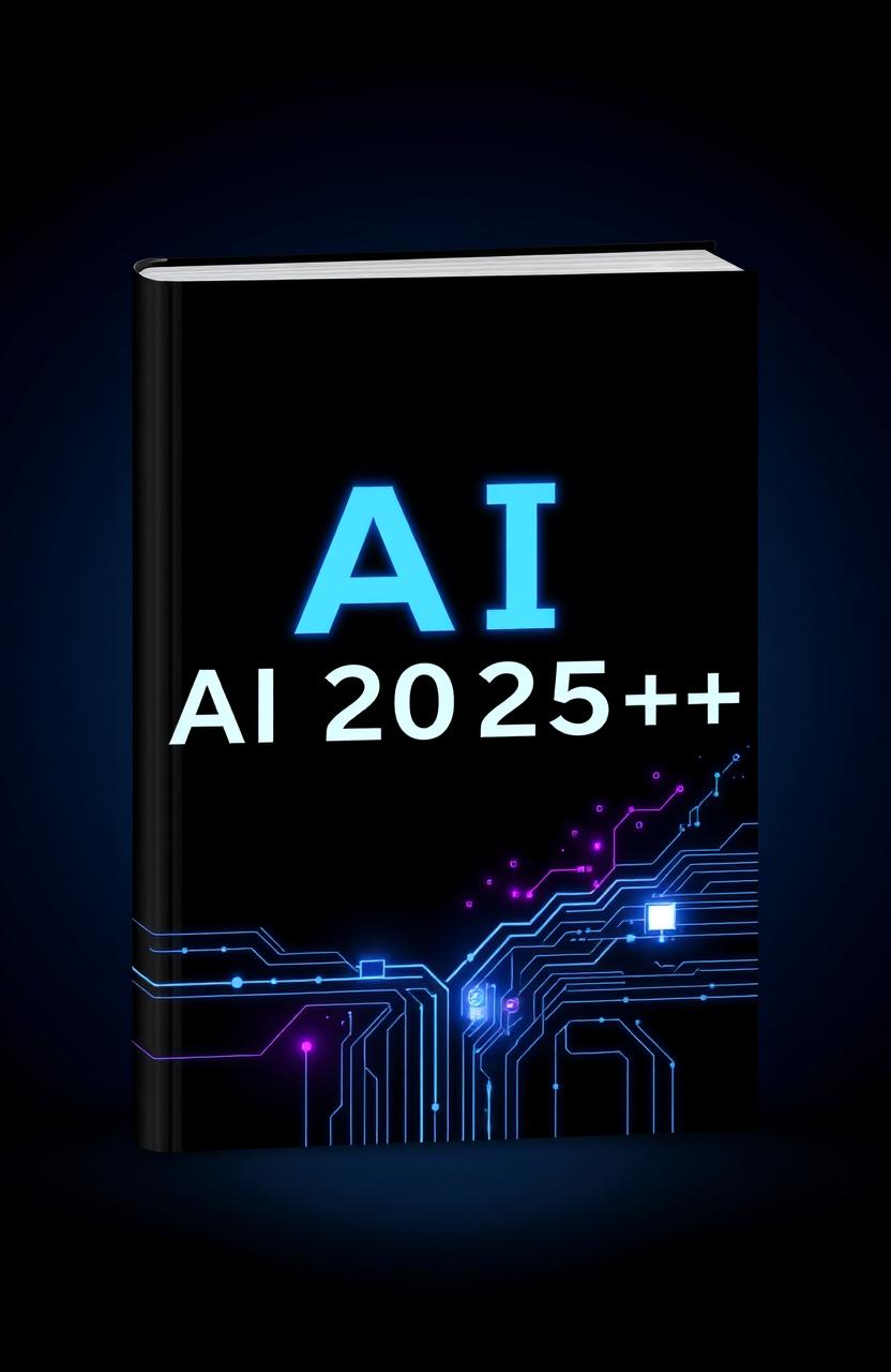 Create a book cover design for 'AI 2025++'