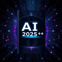 Create a book cover design for 'AI 2025++'
