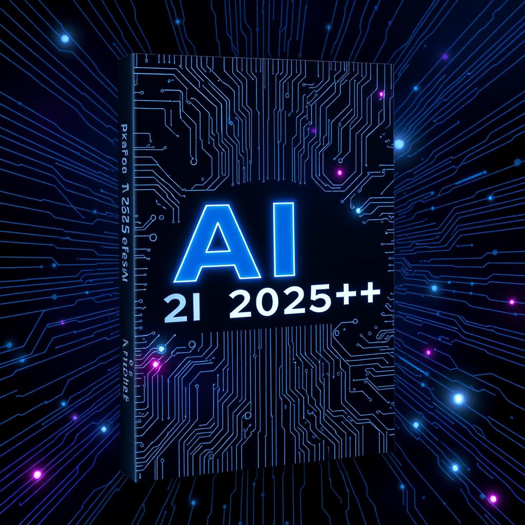 Create a book cover design for 'AI 2025++'