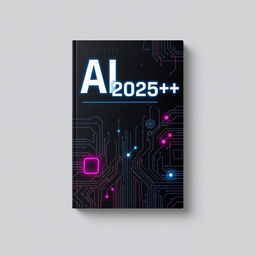 Design a book cover for the title 'AI 2025++'