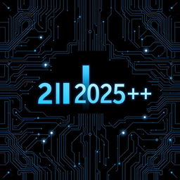 Design an A4 size book cover for the title 'AI 2025++'