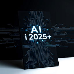 Design an A4 size book cover for the title 'AI 2025++'