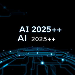 Design an A4 size image for the book title 'AI 2025++'