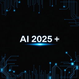 Design an A4 size image for the book title 'AI 2025++'
