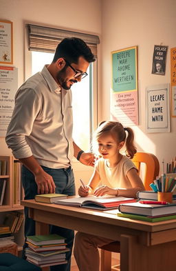 A heartfelt and empowering scene of a father supporting his daughter in her education