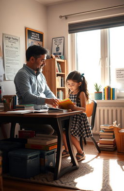 A heartfelt and empowering scene of a father supporting his daughter in her education