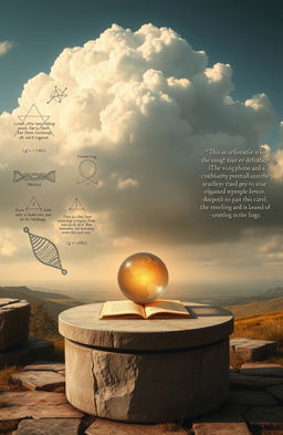 An intriguing visual representation of 'the ontology of being,' merging elements of science and philosophy