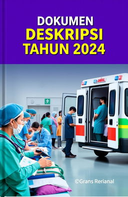 A book cover featuring the title "DOKUMEN DESKRIPSI SDMK TAHUN 2024" prominently displayed at the top in bold, modern typography