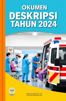 A book cover featuring the title "DOKUMEN DESKRIPSI SDMK TAHUN 2024" prominently displayed at the top in bold, modern typography