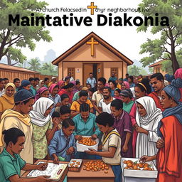 A vibrant church community actively engaged in transformative diakonia, focused on alleviating poverty and fostering community development