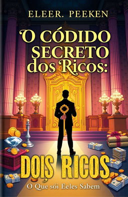 An illustrated book cover featuring a mysterious and luxurious scene that symbolizes wealth and secrets