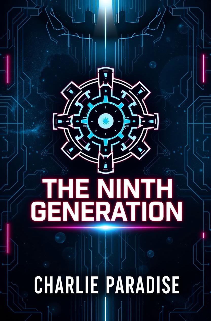 Create a revised book cover design for the science fiction novel "The Ninth Generation"