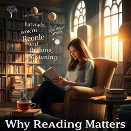A visually captivating image that illustrates the theme 'Beyond Pages: Why Reading Matters'