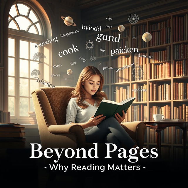 A visually captivating image that illustrates the theme 'Beyond Pages: Why Reading Matters'