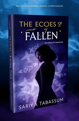 A captivating and trendy paperback book cover design for 'The Echoes of Fallen' by Sariya Tabassum