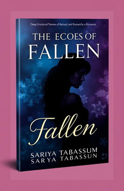 A captivating and trendy paperback book cover design for 'The Echoes of Fallen' by Sariya Tabassum