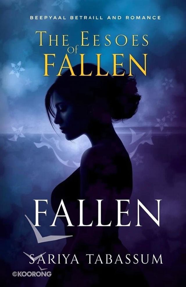 A captivating and trendy paperback book cover design for 'The Echoes of Fallen' by Sariya Tabassum